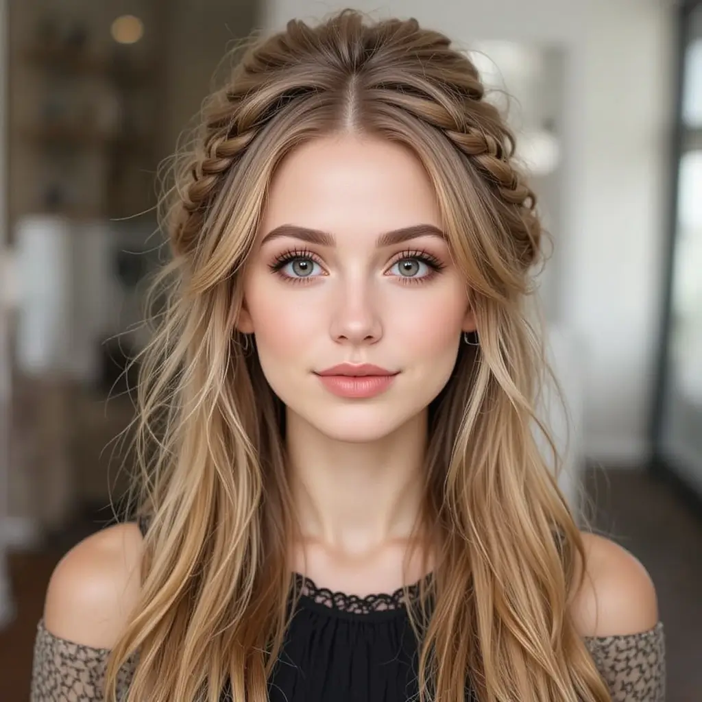 Messy Bun with Twisted Front Sections