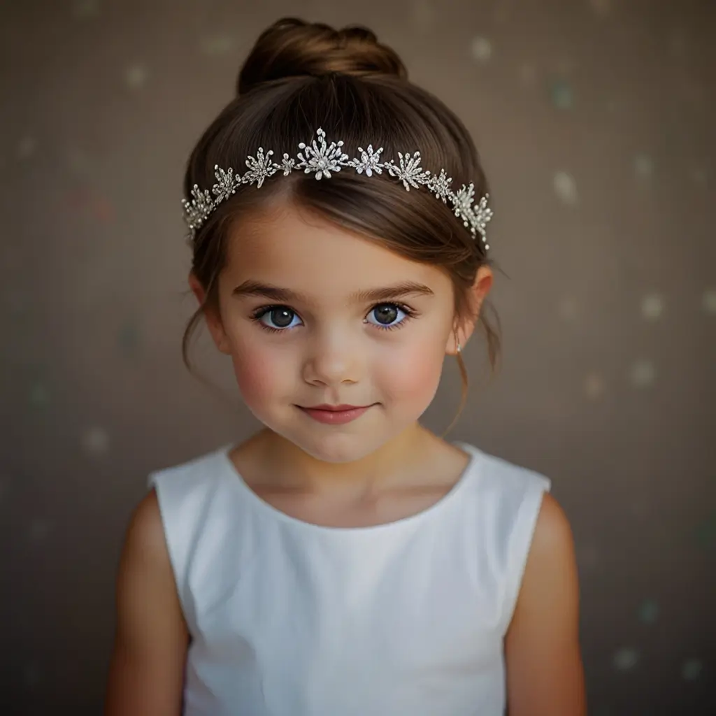 Messy Bun with a Tiara