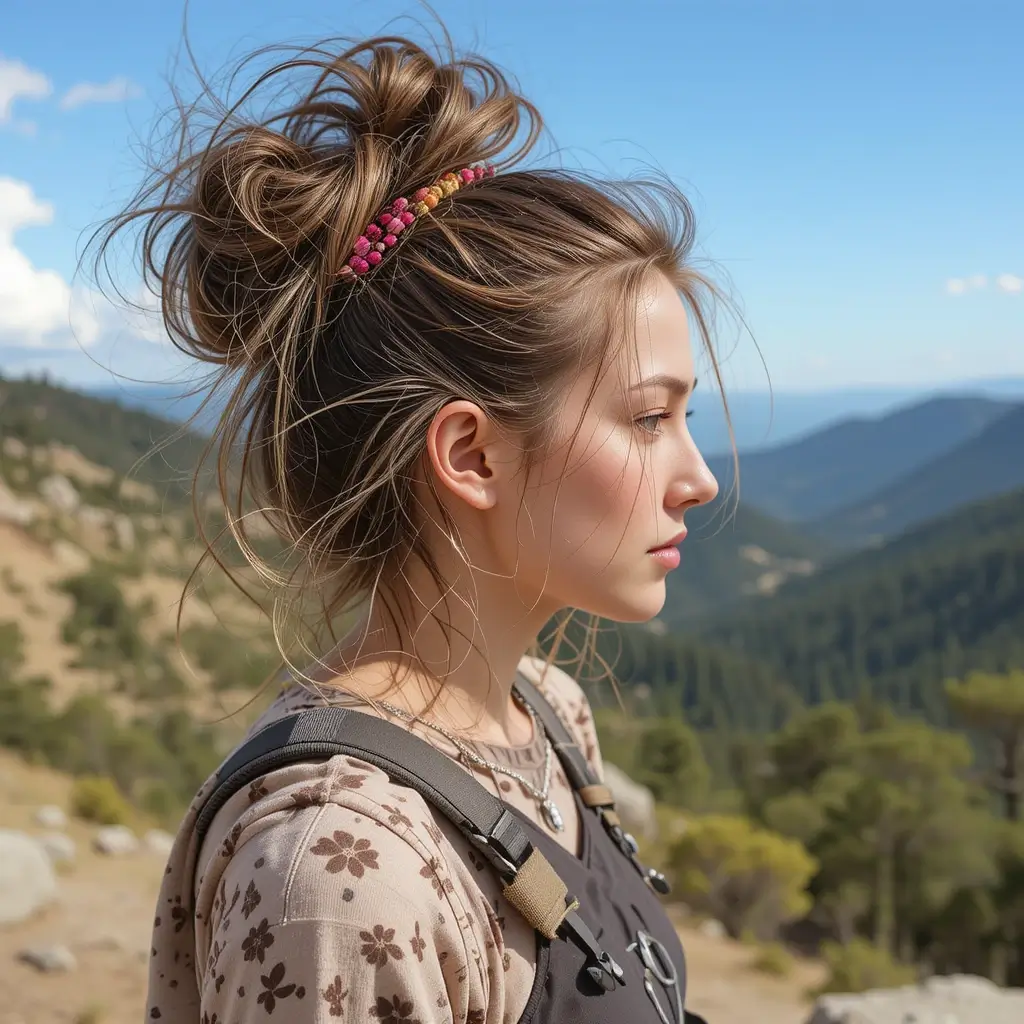 Messy High Bun