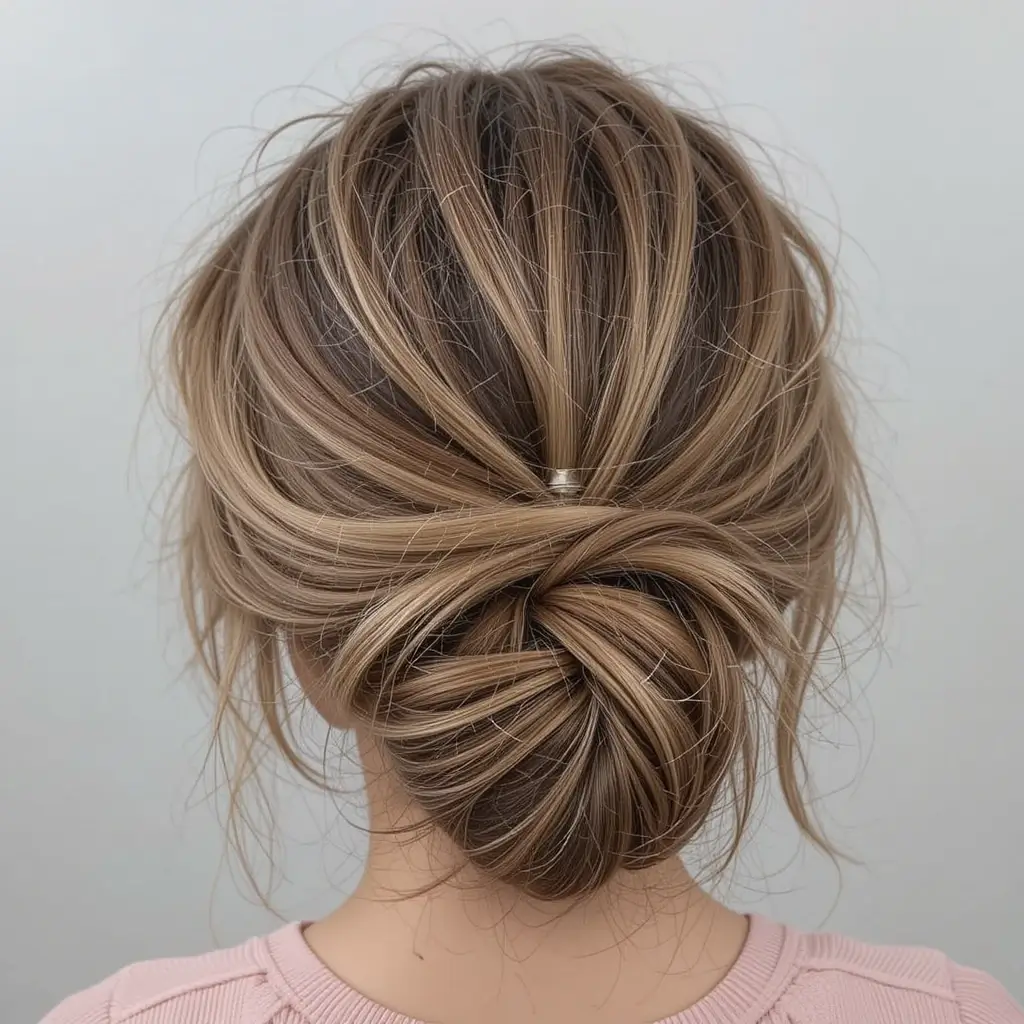 Messy Low Chignon
