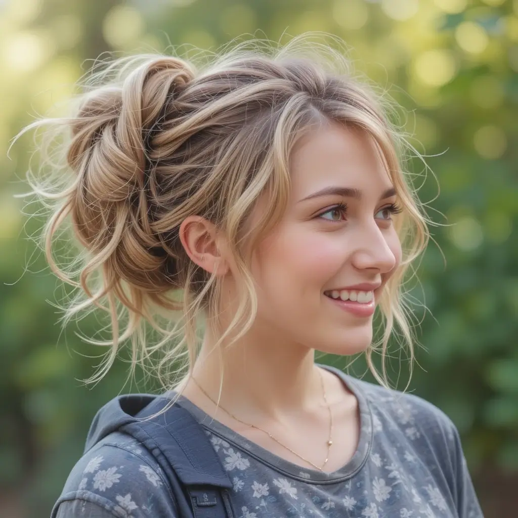Messy Side Bun