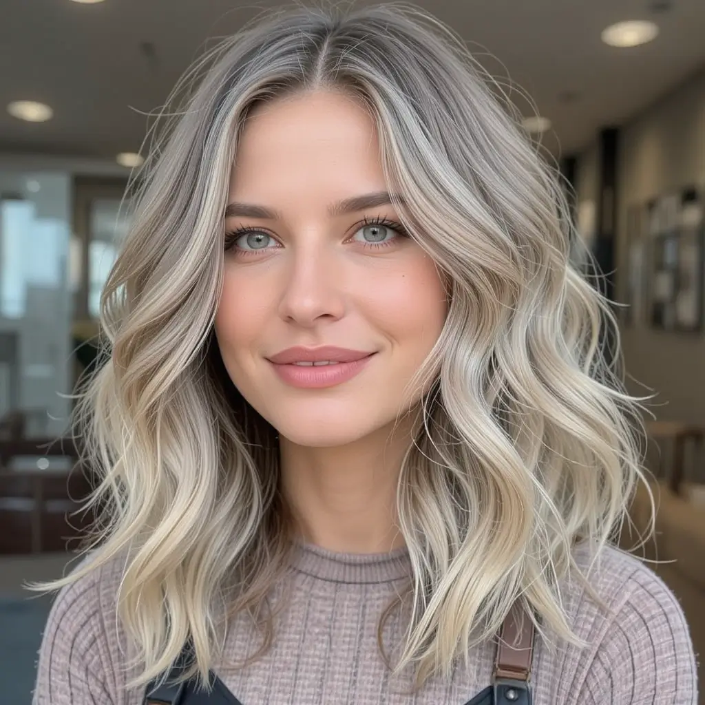 Mid-Length Cut with Soft Beach Waves