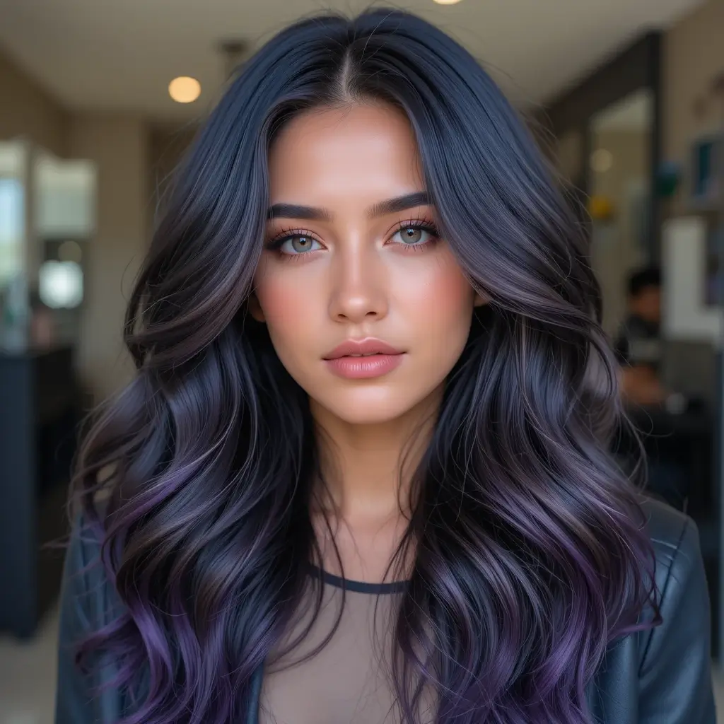 Midnight Black with Subtle Violet Hues