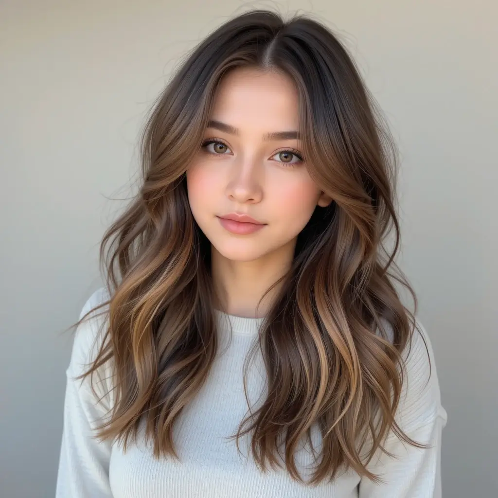 Mocha Brown with Honey Highlights