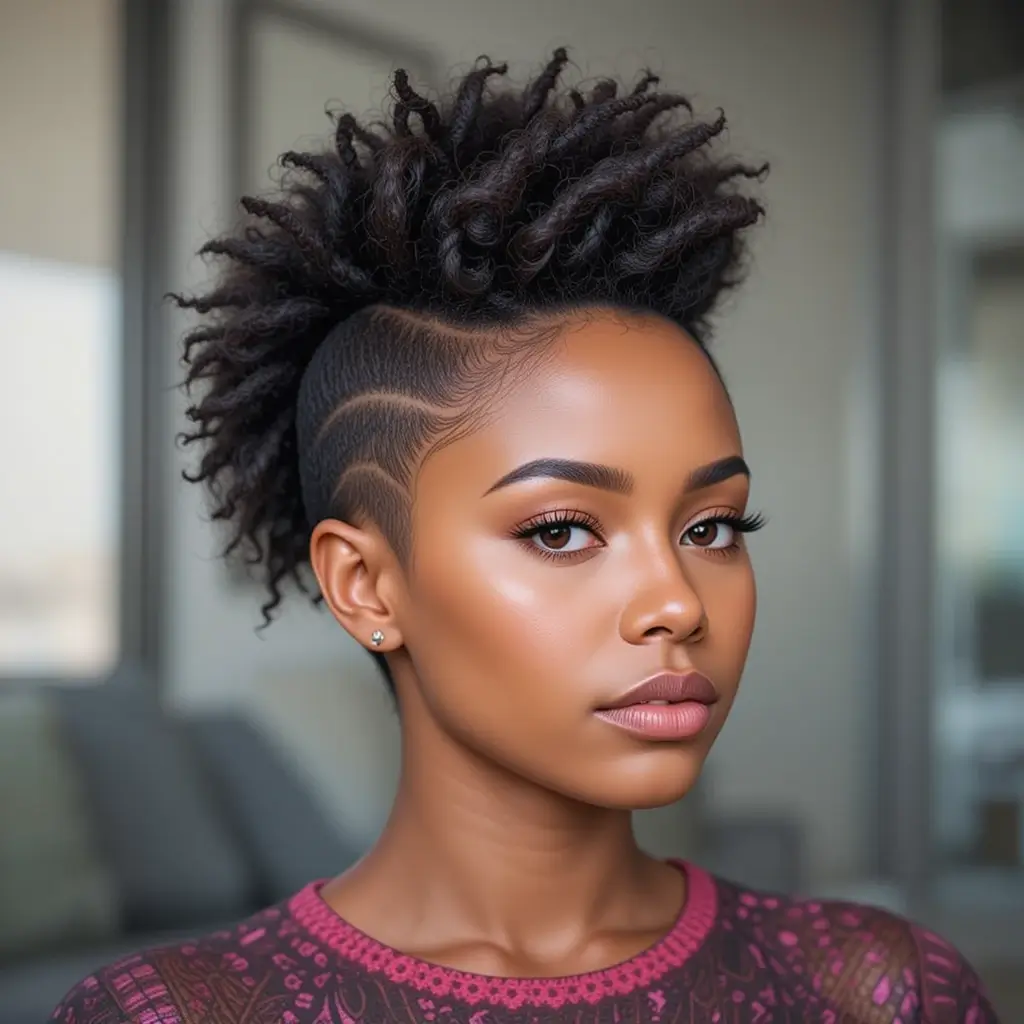 . Mohawk with Twist-Out Texture