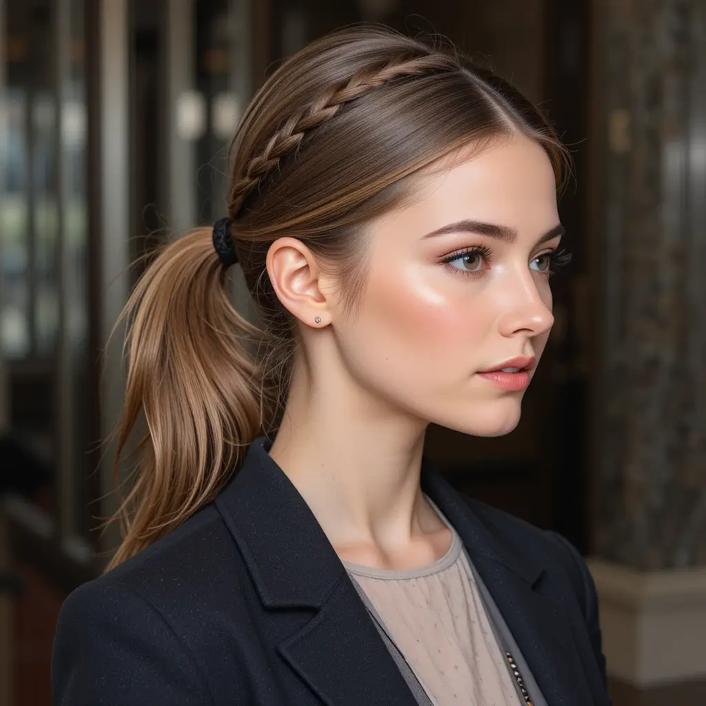 Neat Twisted Ponytail