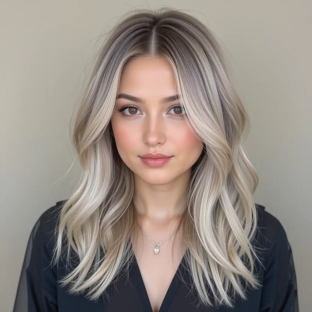 Pearl Blonde with Ashy Mocha Lowlights