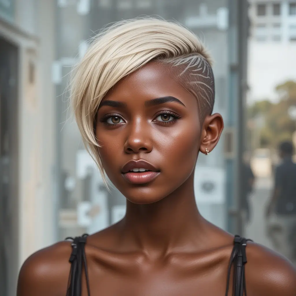 Pixie Cut with Shaved Side