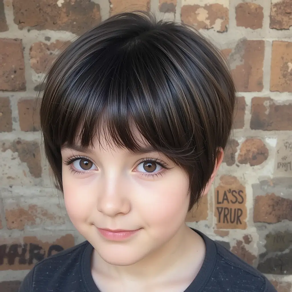 Pixie with Long Bangs