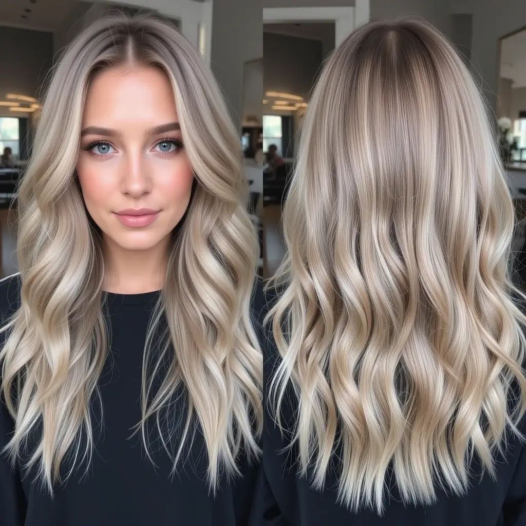 Platinum Blonde with Caramel Swirls