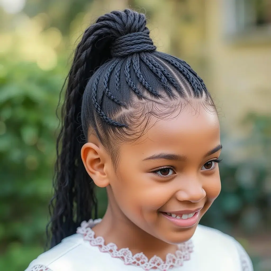 Ponytail with Braided Front