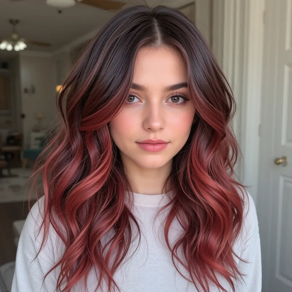 Red Velvet Ombre for a Soft Gradient Effect