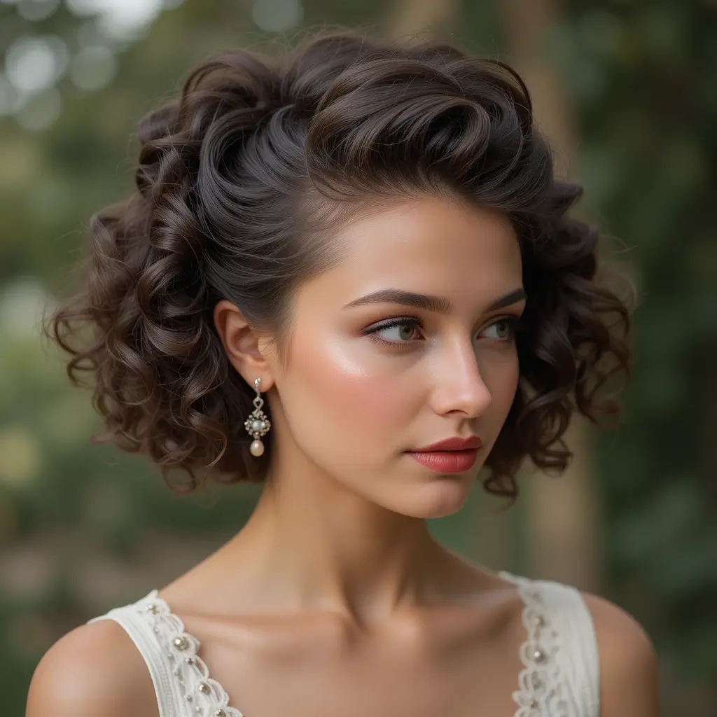 Retro Bouffant with Curls