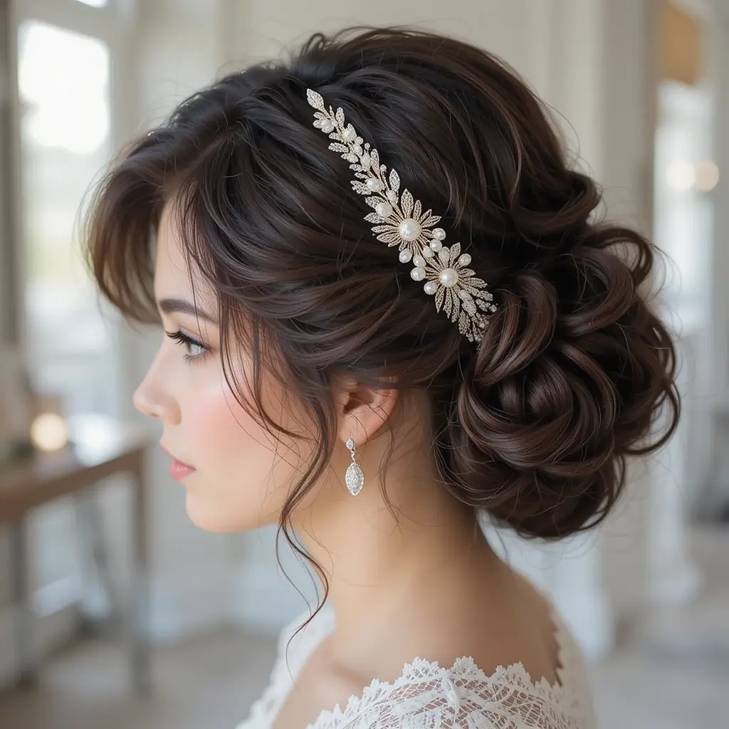 Retro Chignon with Curls