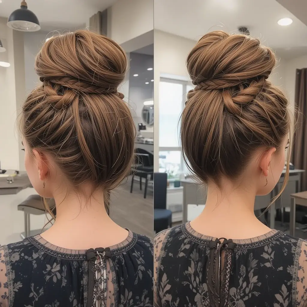 Reverse Braided Bun