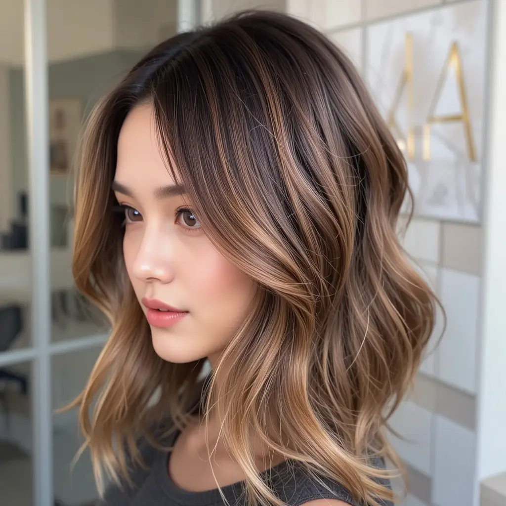 Rich Brown with Sun-Kissed Highlights