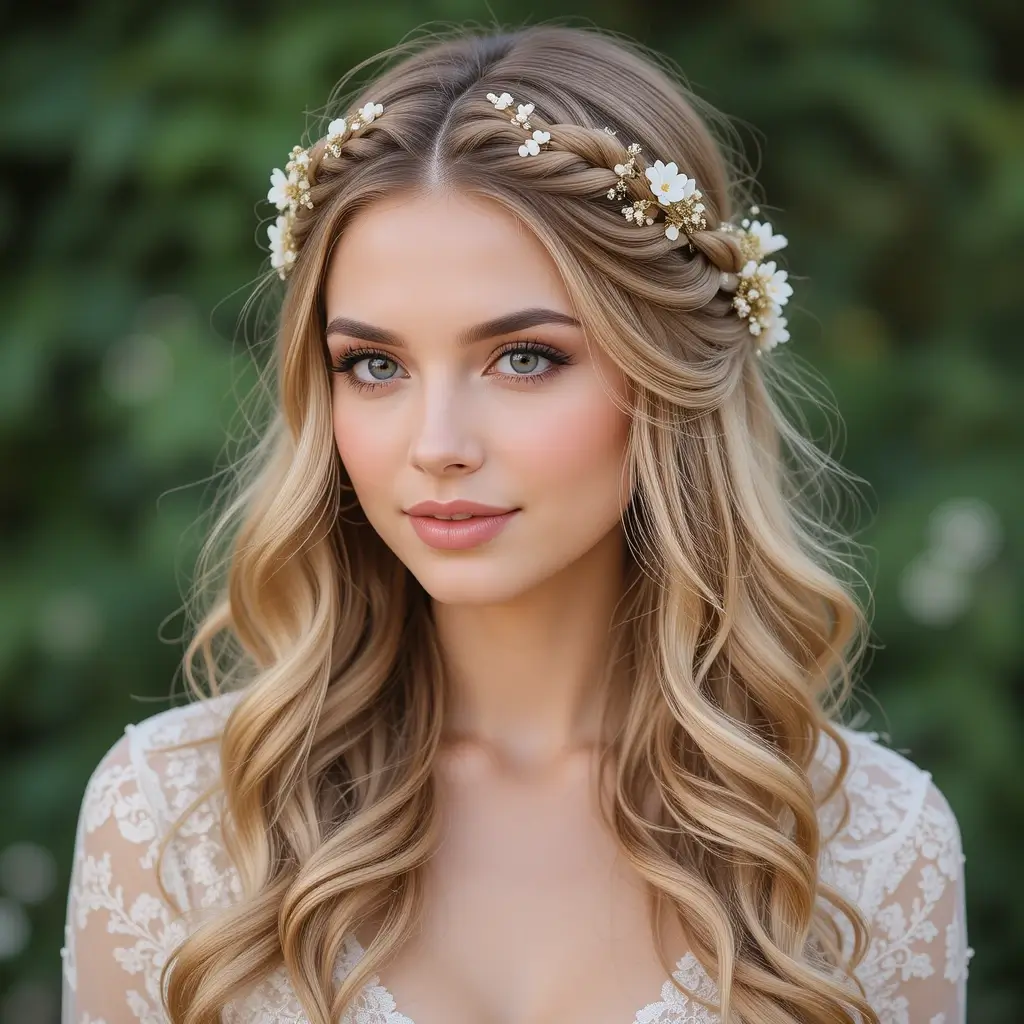 Romantic Cascading Waterfall Braid
