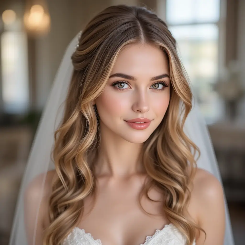 Romantic Loose Waves with Veil