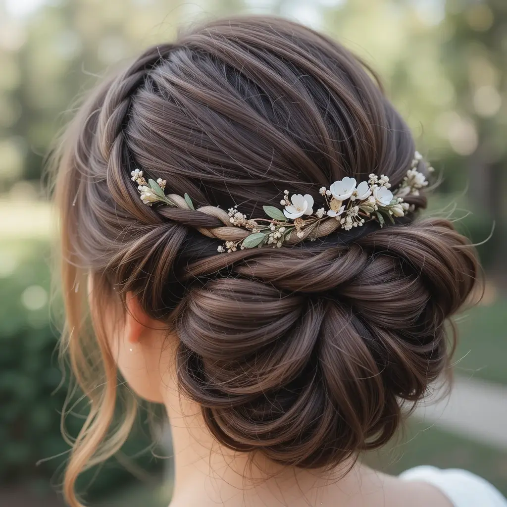Rope Braided Crown with Soft Updo