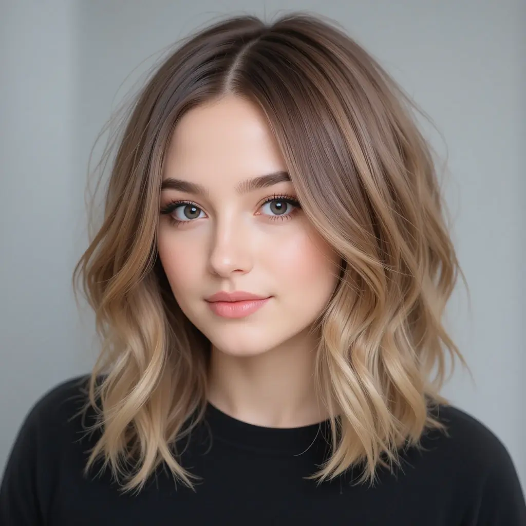 Rounded Shoulder-Length Layers