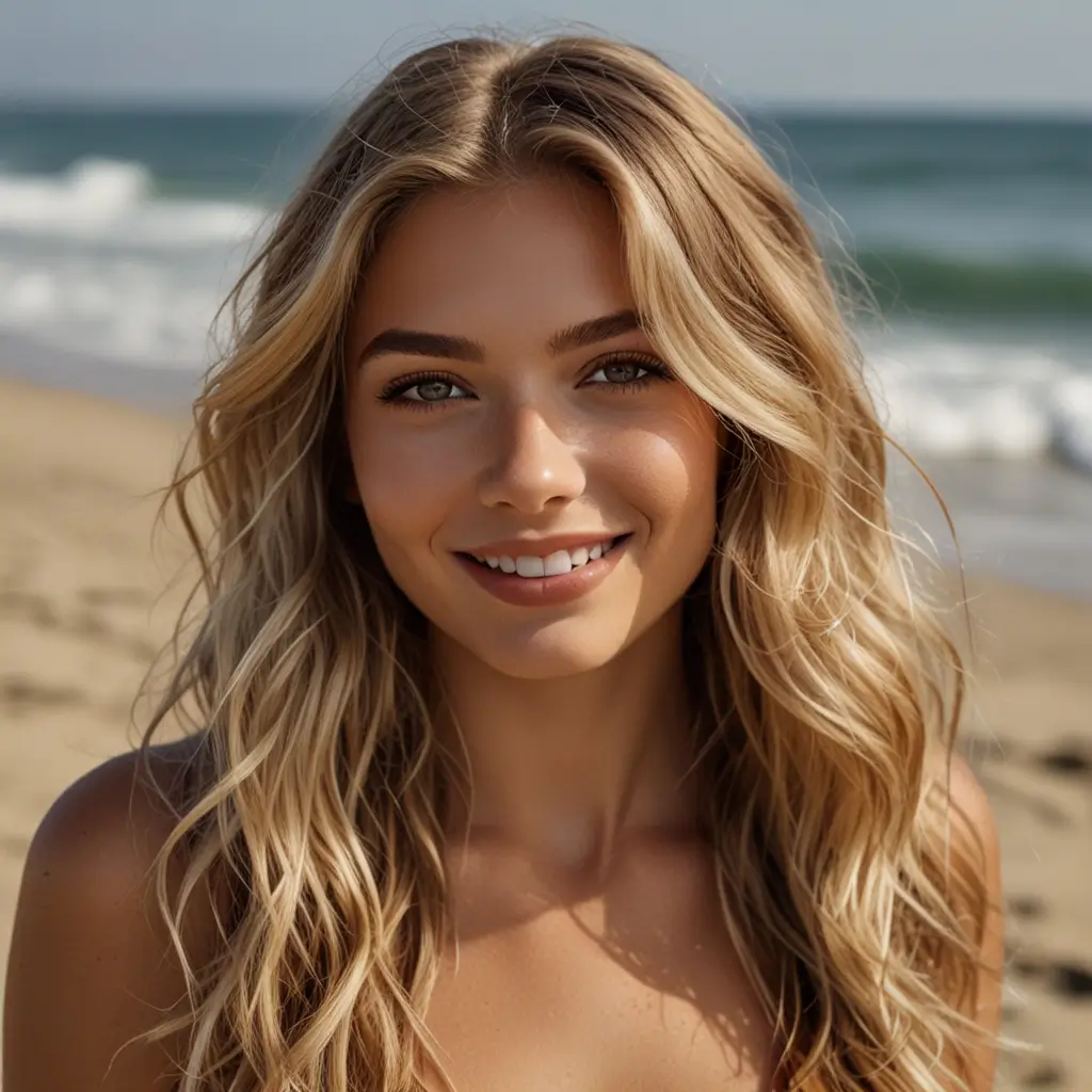Sandy Blonde Beach Waves