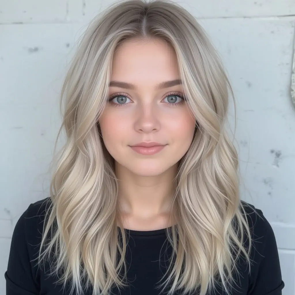 Sandy Blonde with Chocolate Lowlights