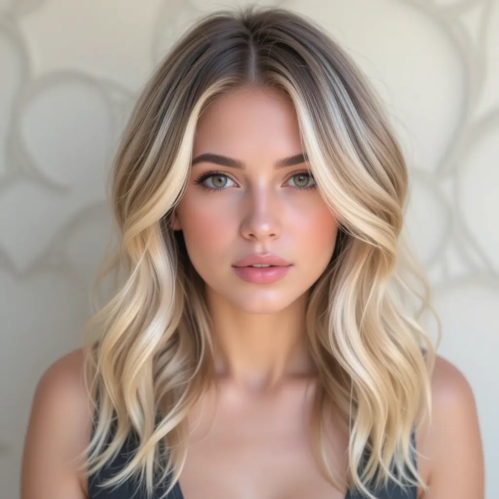 Sandy Blonde with Dark Honey Lowlights