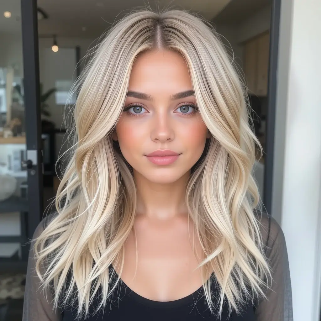 Sandy Blonde with Subtle Beige Lowlights