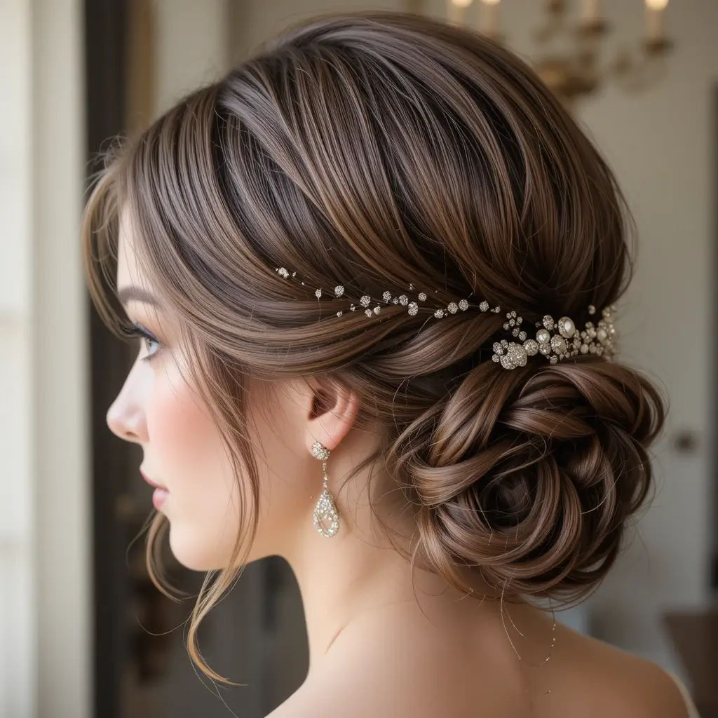 Sculpted Waves in a Low Bun