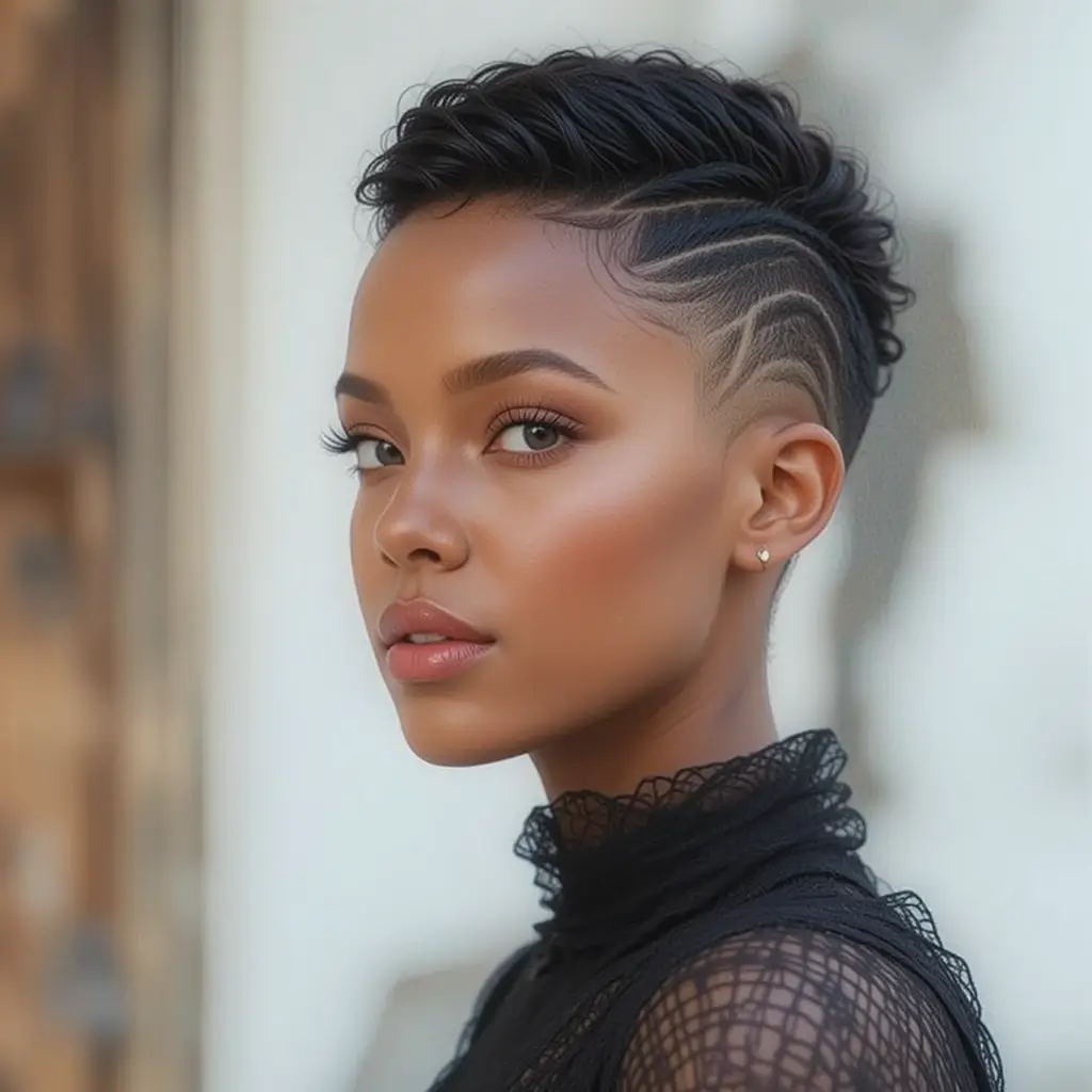 Shaved Sides with Twisted Crown