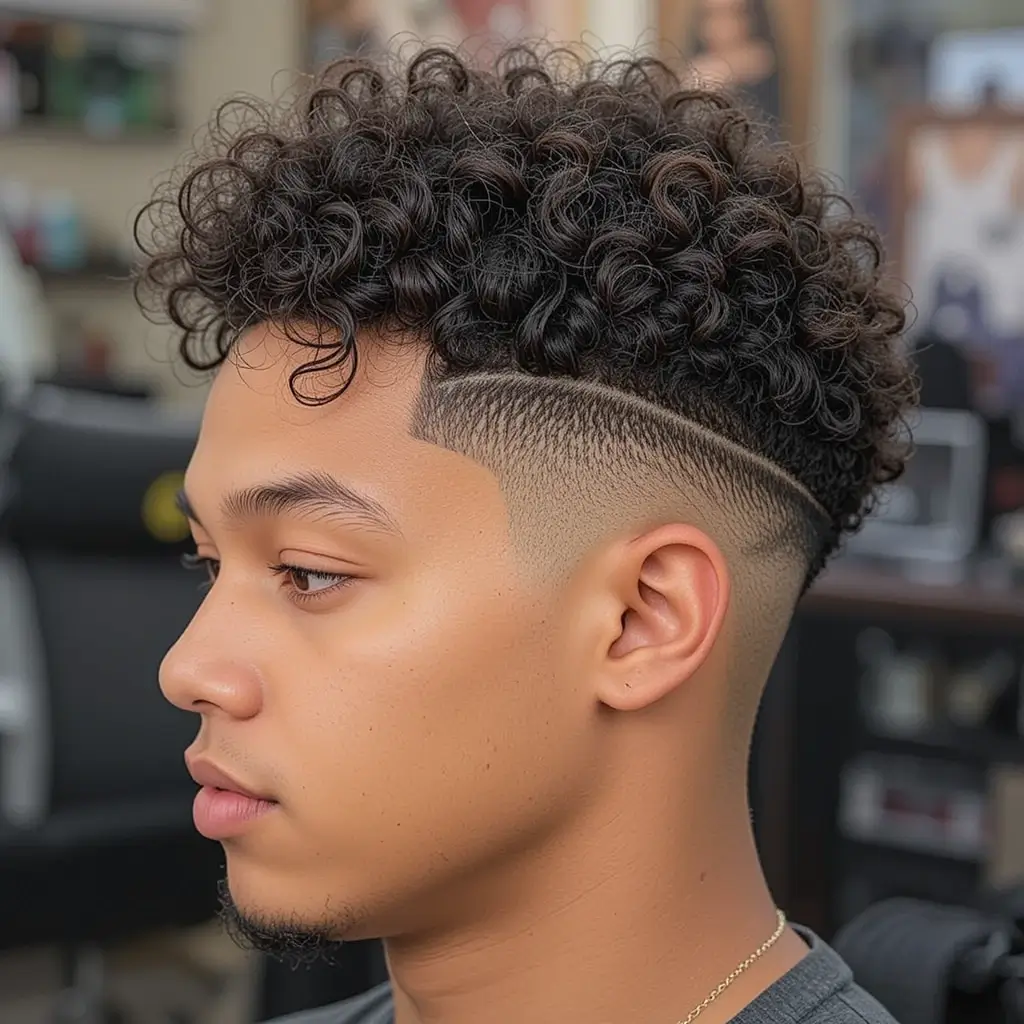 Short Afro Fade
