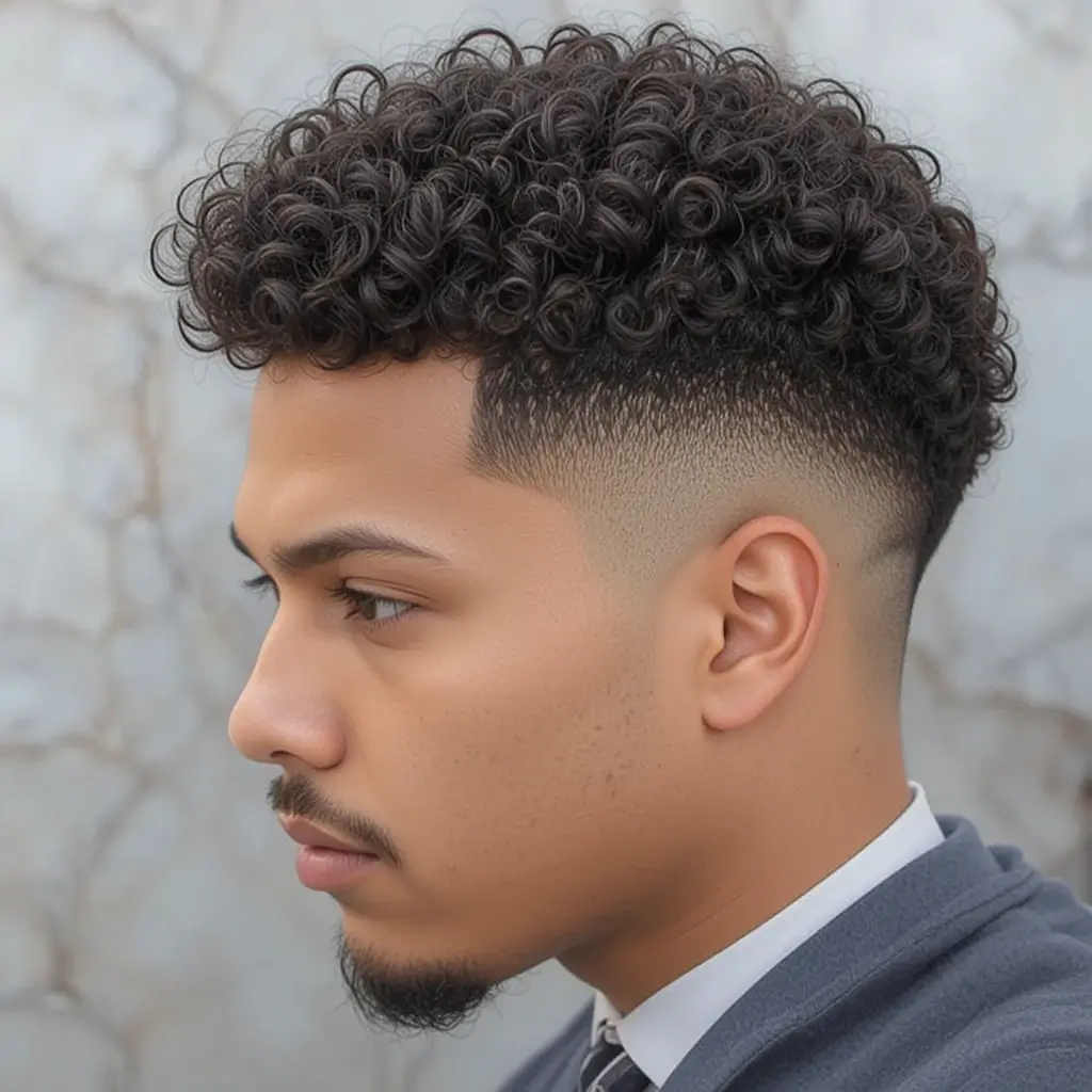 Short Afro with Fade