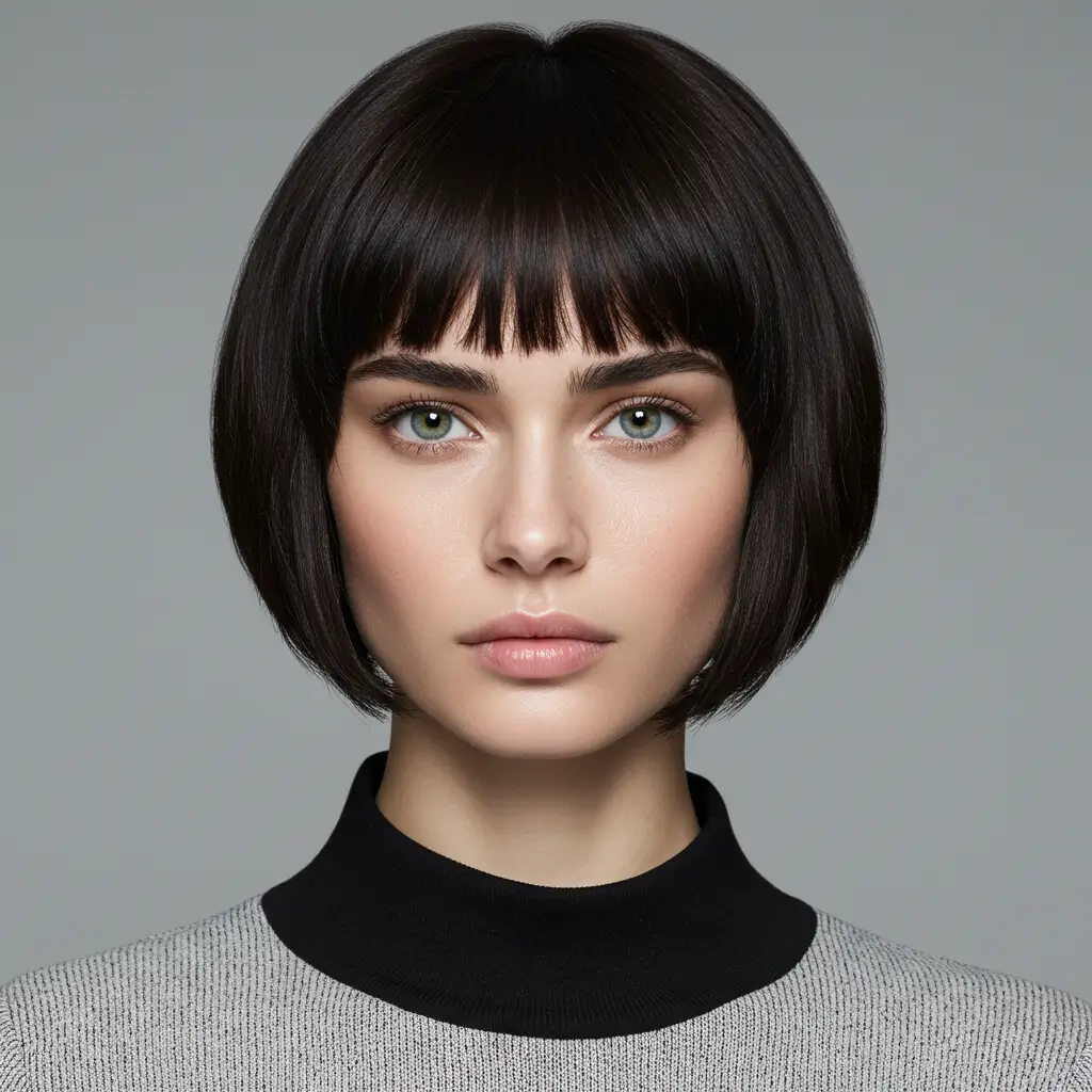 Short Bob with Blunt Bangs