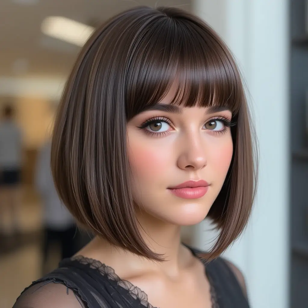 Short Bob with Blunt Bangs