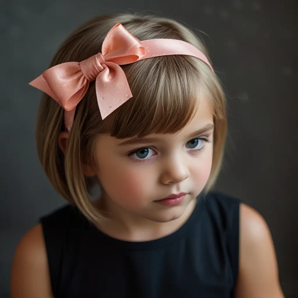 Short Bob with Headband Bow