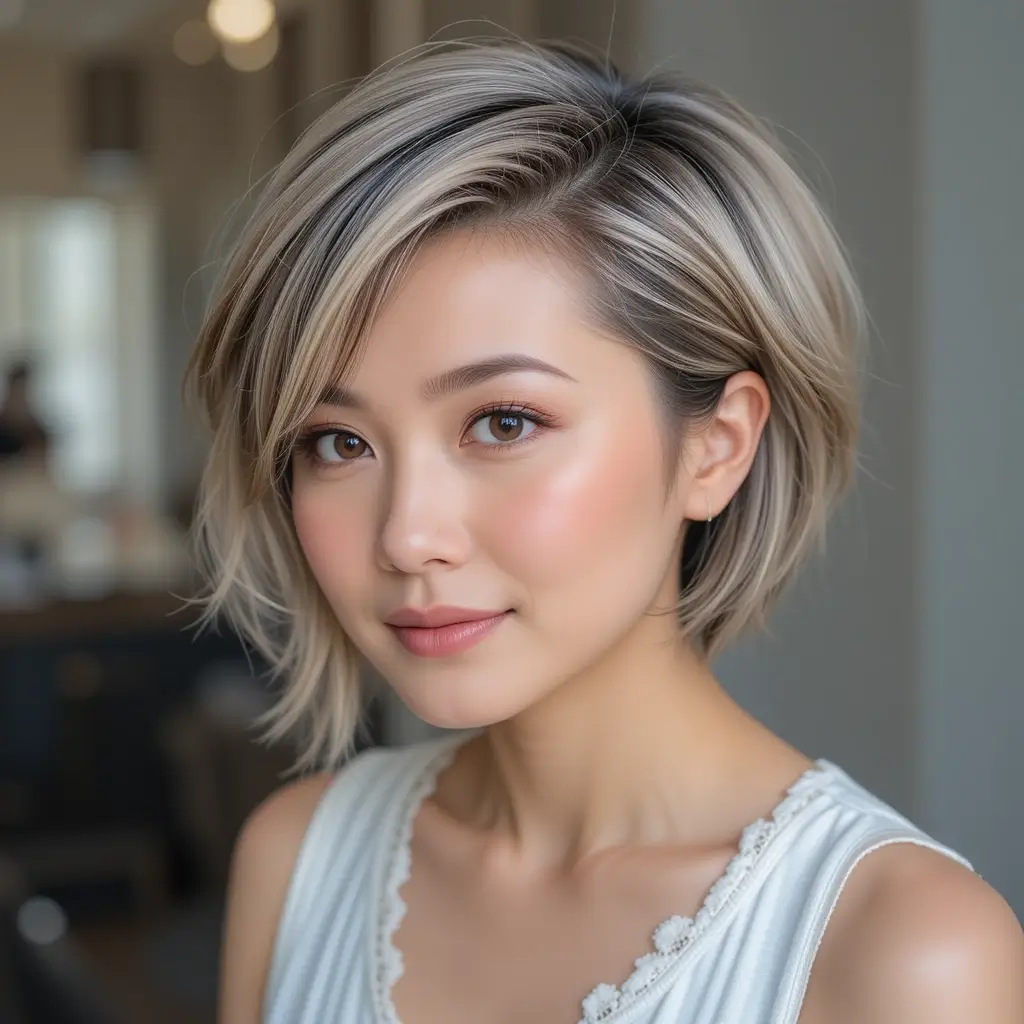 Short Bob with Razor Cut Layers