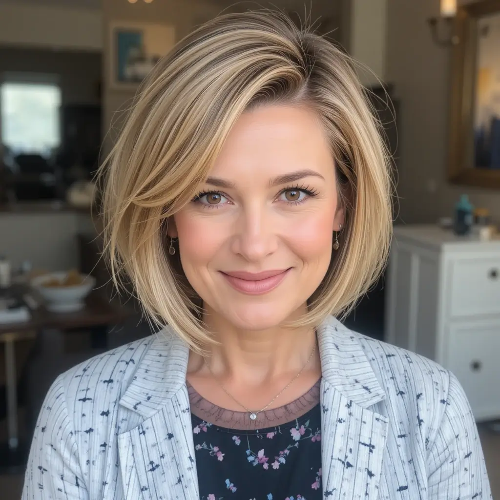 Short Bob with Side Part