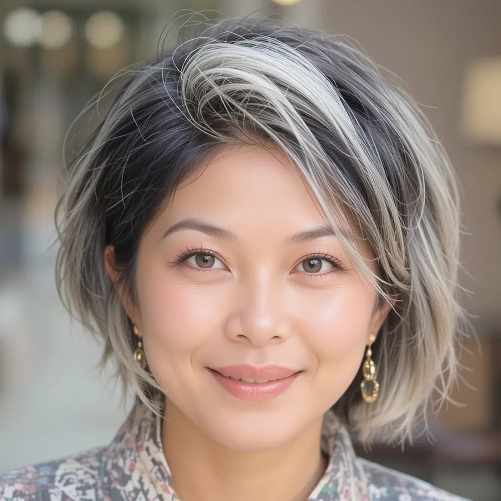 Short Crop with Highlighted Tips
