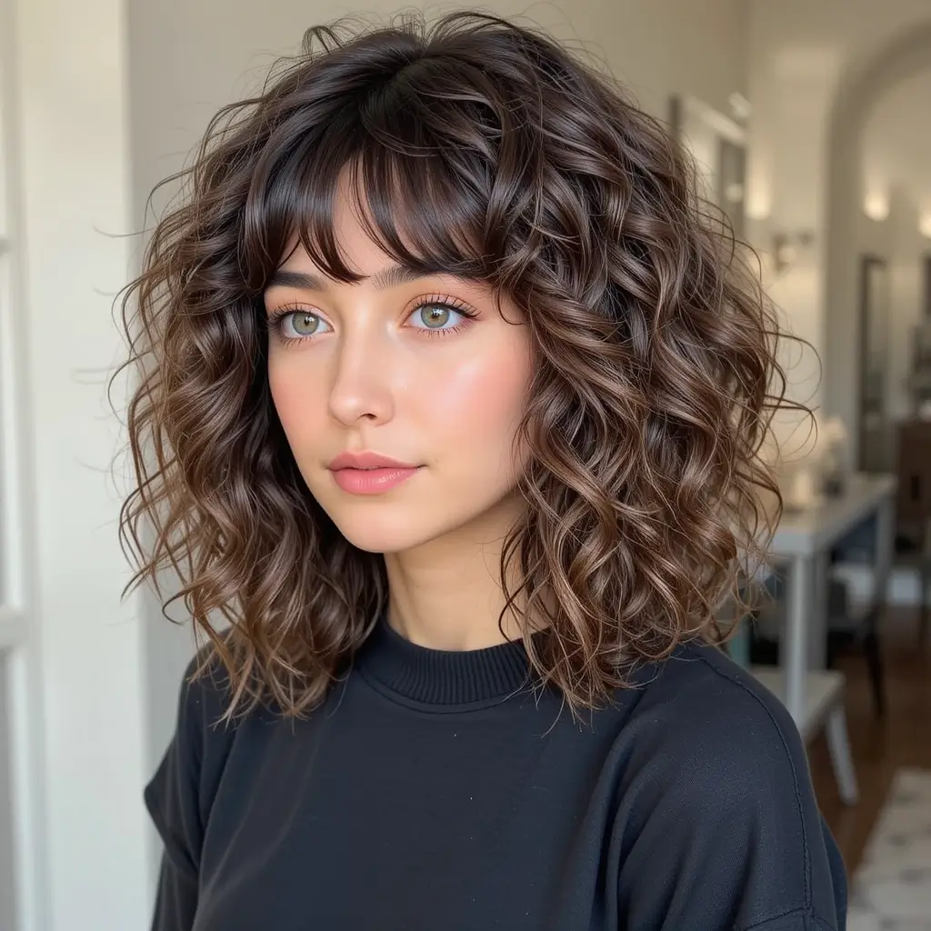 Short Curly Layers with Fringe