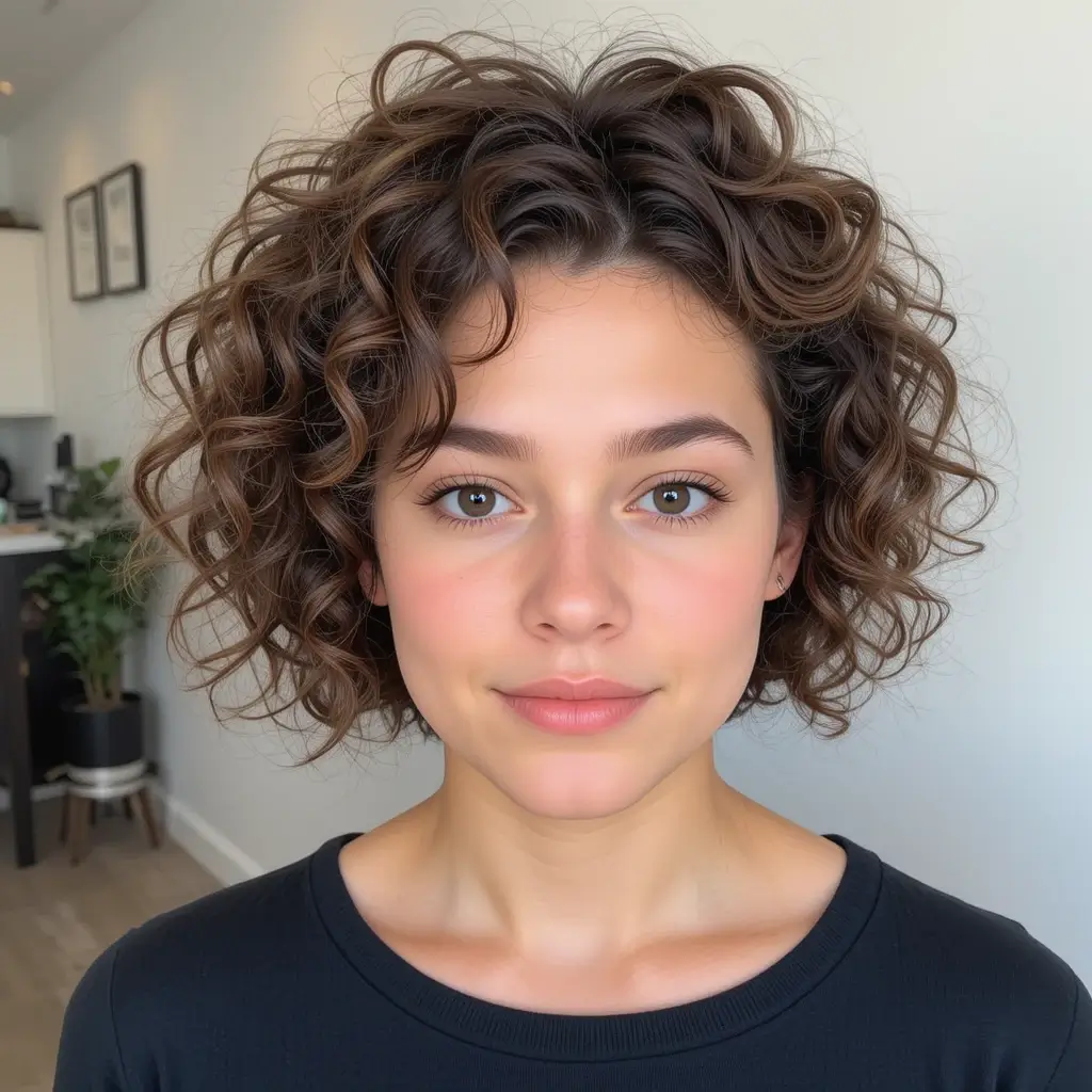 Short Curly Taper