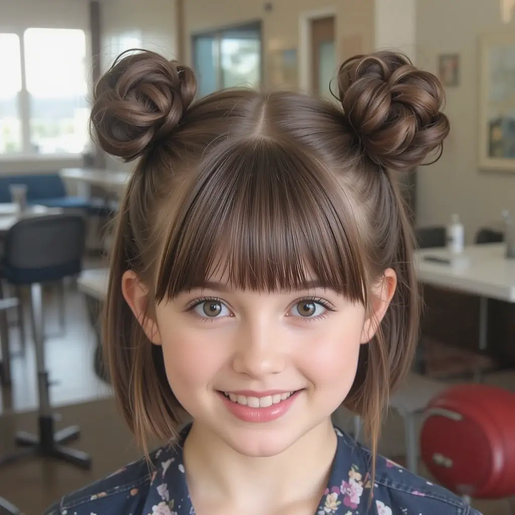 Short Cut with Small Space Buns