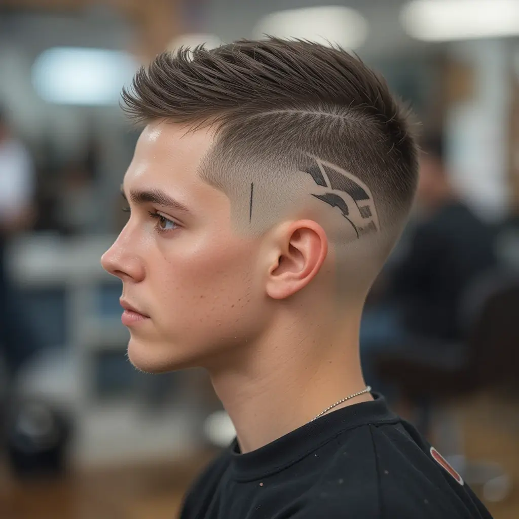 . Short Hair with Designs