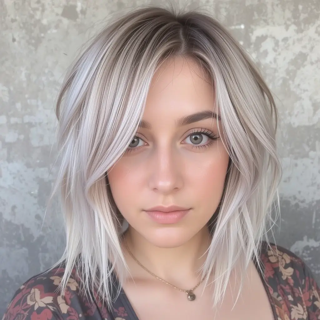 Short Hair with Light Balayage