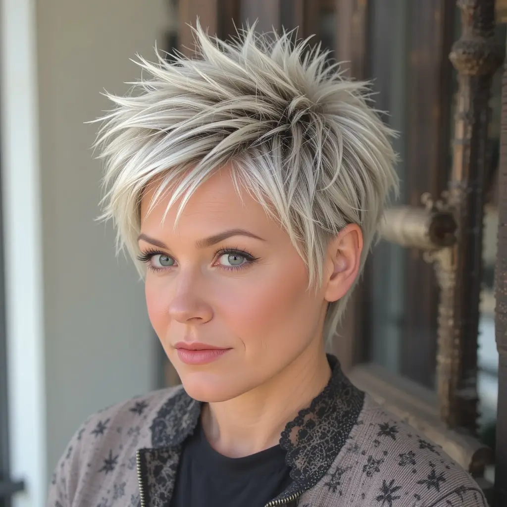 Short Hair with Spiky Texture