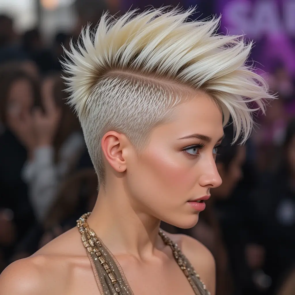. Short Mohawk-Inspired Style