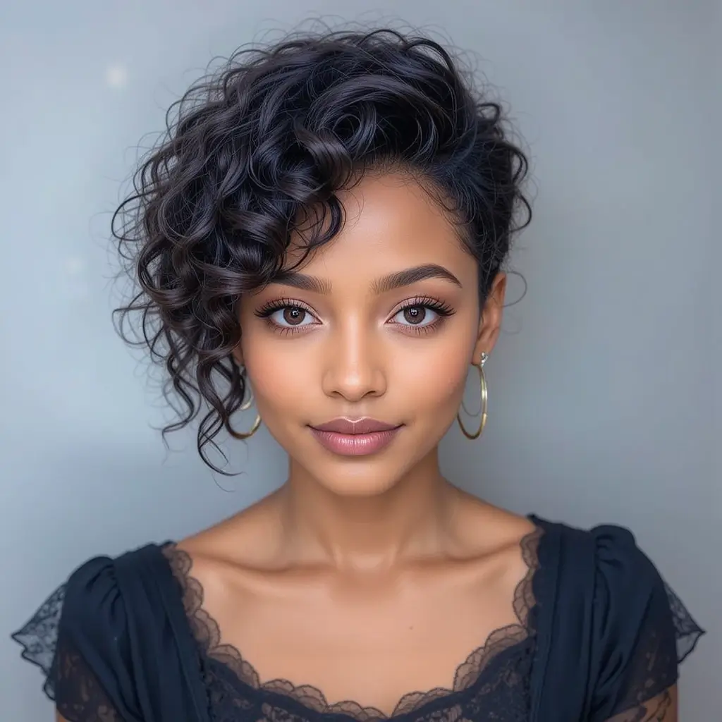 Short S curl Style