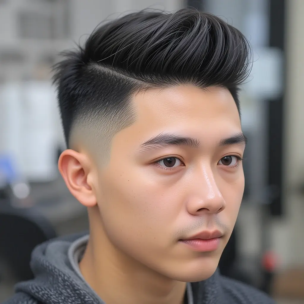 Short Shaved Sides with Textured Top