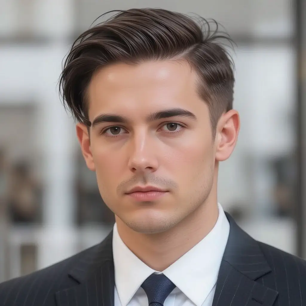 Short Side Parted Hairstyle