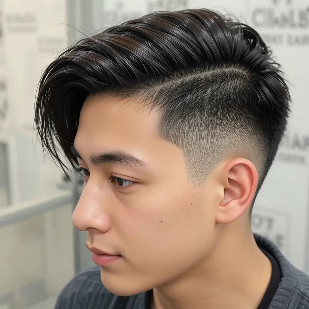 Short Side Swept Undercut