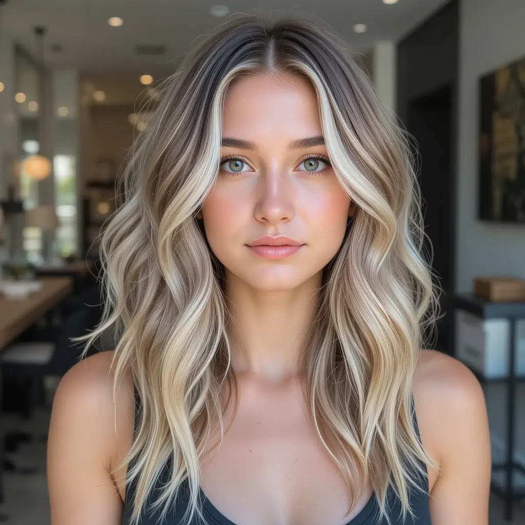 Shoulder-Length Dirty Blonde with Lived-In Waves